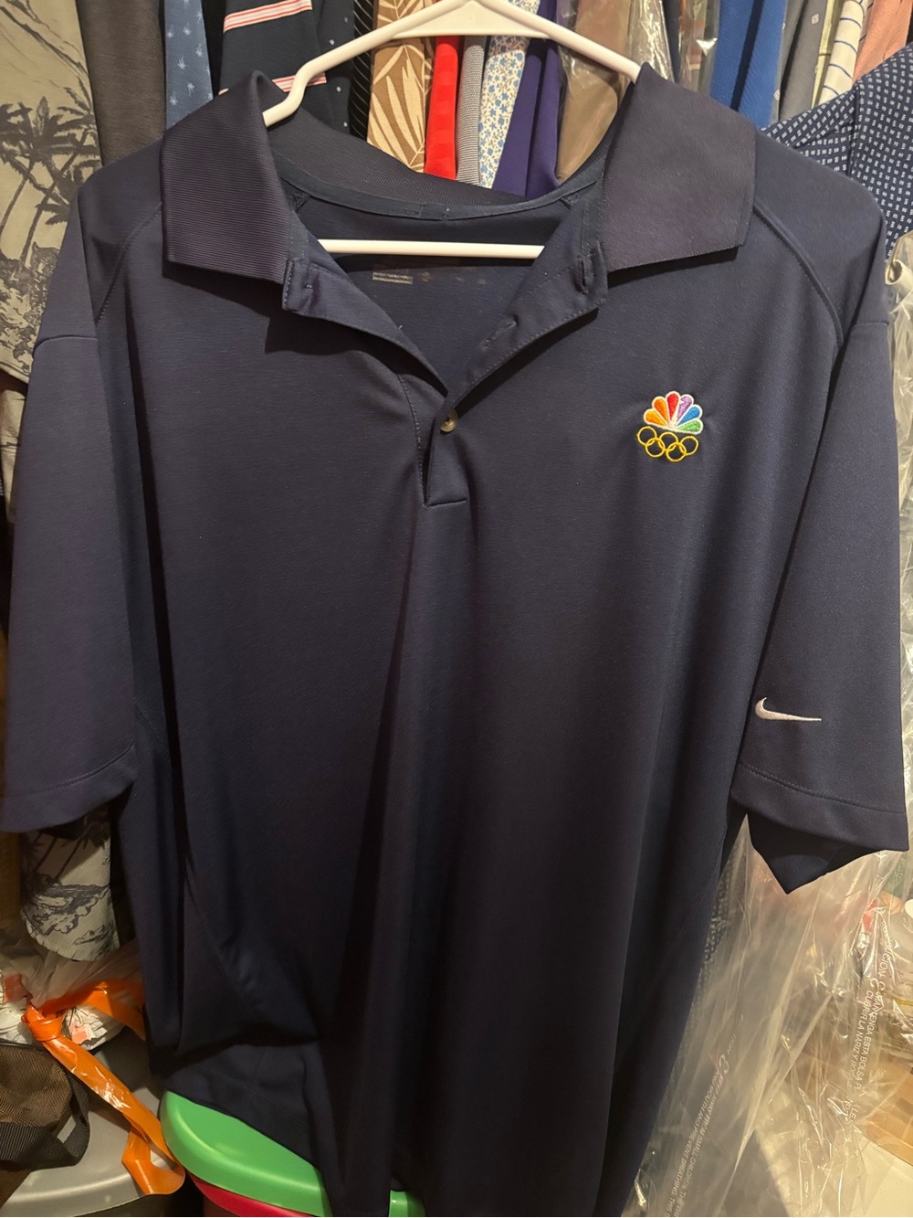 Nike Navy Men's Polo with NBC Olympics Logo
